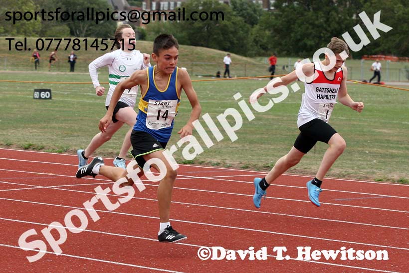 Boys under-13s 200 metres, 2018 Northern Under-17s/U-15s/U-13s Champs., Wavertree Athletics Centre, Liverpool. Photo: David T. Hewitson/Sports for All Pics